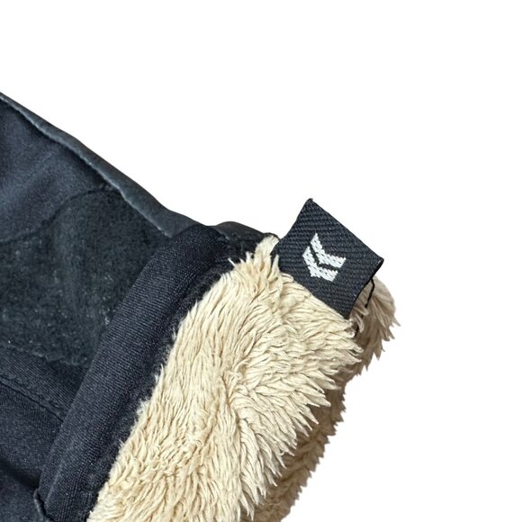 Isotoner Gloves Women Black Leather M/L Stretch Touchscreen Fuzzy Lining - Picture 5 of 8